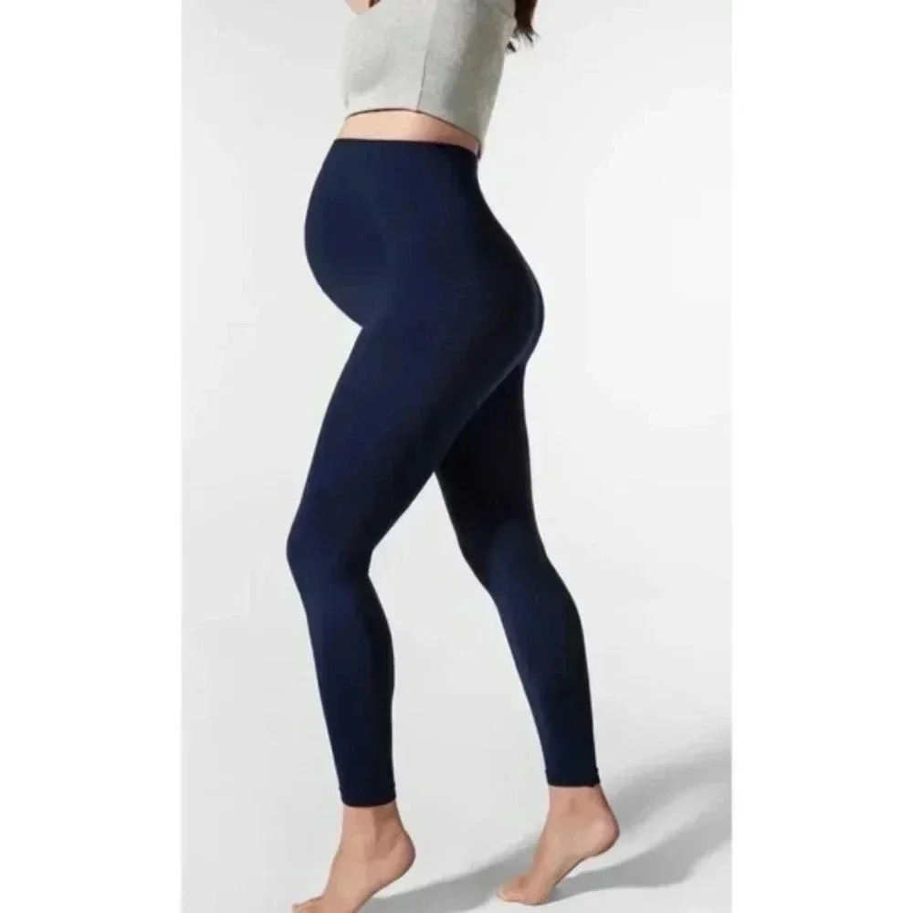 Blanqi Everyday Maternity Belly Support Leggings Navy Blue